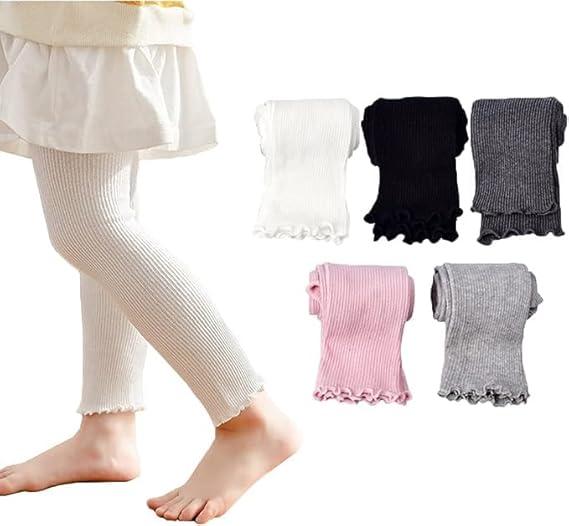 Baby Girls Cable Knit Tights Toddlers Footless Cotton Leggings Infants Pantyhose Stocking Long Pants L