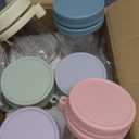 6 Pack Overnight Oats Containers with Lids and Spoons, 16 oz Glass Mason Overnight Oats Jars, Large Capacity Airtight Jars for Milk, Cereal, Fruit