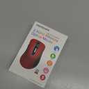 memzuoix 2.4G Wireless Mouse, 1400 DPI Mobile Optical Cordless Mouse with USB Receiver, Portable Computer Mice for Laptop, PC, Desktop, MacBook, 5 Buttons, Red