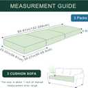 hyha Individual Couch Cushion Covers, Stretch Magic Sofa Seat Cushion Covers Washable, Dog Couch Sofa Slipcover for Pets, Kid with Elastic Bottom(3PC, Chocolate)