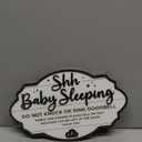 Shhh Baby Sleeping Sign for Front Door - Please Do Not Knock Or Ring Doorbell Sign, Baby Sleeping Door Sign, No Knocking Door Sign, No Soliciting Do Not Knock Sign