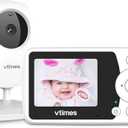 VTimes Baby Monitor No WiFi 2.4" Screen, Video Baby Camera Monitor Night Vision, 1000ft Range, 2X Zoom, Ideal for Elderly Pet (NO Charging Plug)