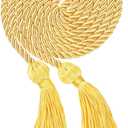 Unisex Matte Graduation Cap and Gown with Stole Honor Cords Set for High School College Bachelor (Black)