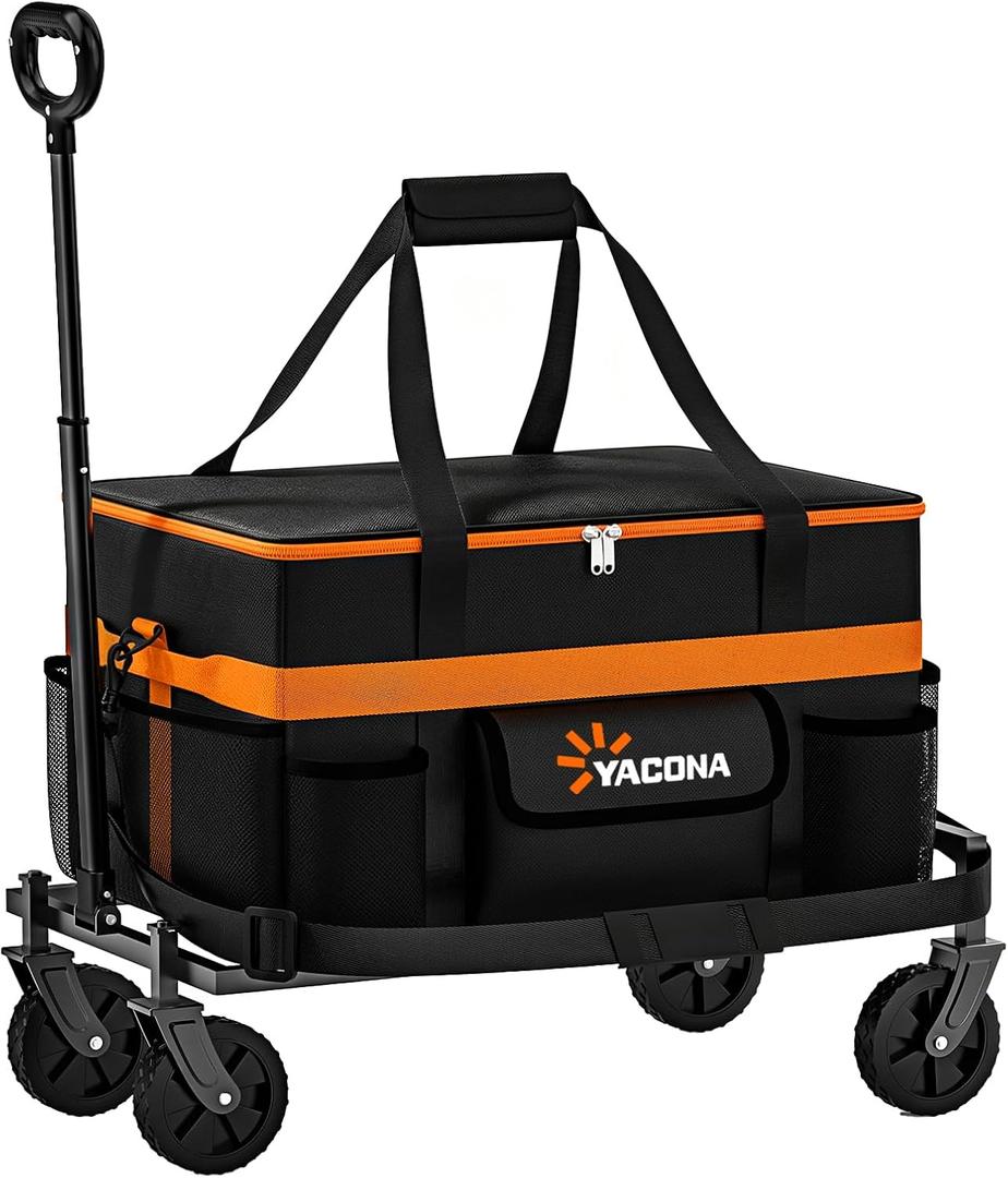 2-in-1 Rolling Cooler with Wheels, 100 Cans Large Insulated Rolling Cooler, Detachable Design, Insulated 100% Leakproof Wheeled Cooler Bag for Beach Camping Picnic Travel