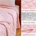 Pink Weighted Blanket for Adults 12lbs, 48"x72", Twin Full Size Breathable Cooling Minky Heavy Throw Blanket for 110-130lbs, Soft Winter Thick Big Blankets Weighted Comforter Gift for Sleeping