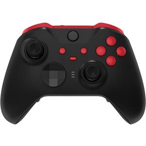 eXtremeRate Passion Red Replacement Buttons for Xbox One Elite Series 2 Controller, LB RB LT RT Bumpers Triggers ABXY Start Back Sync Profile Keys for Xbox Elite Series 2 Core Controller Model 1797
