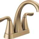 Delta Arvo Centerset Bathroom Faucet, Champagne Bronze 2-Handle Bathroom Faucet, Delta Bathroom Sink Faucet, Gold 3-Hole Bathroom Faucet, Champagne Bronze 25840LF-CZ