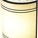 12V LED RV Wall Sconce, Beige Fabric Shade, Stainless Steel Base, 7.25" W x 4.69" D x 8.5" H, Indoor Use, Modern Style, Bedroom, RV, Trailer, Motorhome, Boat (1Pack)