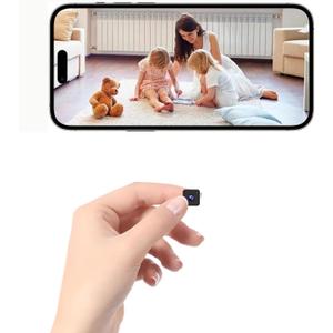 Small Spy Wireless Camera Wifi Security Camera Mini Home Indoor Outdoor Camera, Portable Smart House Dog Pet Camera Tiny Nanny Cam Office Cameras,128 Wide Angle Night Vision Motion Detection Cams