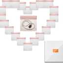 EVA Anti Tarnish Jewelry Storage Bags, Clear Plastic Jewelry Pouches Organizer for Gold Silver Ring Earing Chain Bracelet, Jelly-Like Softness, No Yellowing, No Odors, 20 PCS (XL) (XL(4.6"*4.3"))