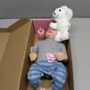 Reborn Baby Dolls 18" Realistic Baby Doll Real Life Like Sleeping Baby Doll for Girls Boys with a Bear Toy Reales Muecas para Nias with Birth Certificate & Feeding Kit Toys for Kids Age 3+