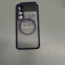 TOCOL Magnetic for Samsung Galaxy S25 Case, Upgraded Full Camera Protection, Compatible with Magsafe, Drop Protection Slime Clear Back Cover for Samsung Galaxy S25 6.2-Inch (Midnight Purple)