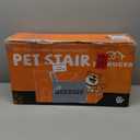 Dog Stairs 23" H, 4-Step Wider Dog Steps for High Beds Window, Folding Storage Pet Stairs Gift for Small/Medium/Large Old Dogs Cats, Ramp for Climbing Car Up to 200 lbs (Gray, with Condo)