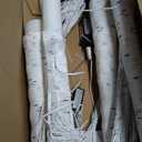 3 Pack 4FT 5FT and 6FT 300LED Christmas Lighted Birch Tree, Timer Function Prelit Artificial Tree Lamp Plug in with Warm White Lights, Twinkling Twig Trees for Indoor Outdoor Christmas Decorations