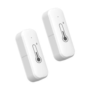 Smart WiFi Hygrometer Thermometer - Indoor Temperature Humidity Sensor with Remote Monitoring, Tuya App Alerts, Compatible with Alexa/Google Compatible, No Hub Needed (2-Pack)