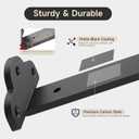 LuckIn 6 Pack Floating Shelf Brackets, Heavy Duty Floating Shelf Bracket 8 Inch Long, Black Hidden Metal L Brackets for Wall Shelves Support DIY(1/5 Inch Thicked) and 130 lb. Load Capacity