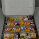 72 Set 24 Pcs Cruise Ducks for Hiding with Tags Random Assortment Rubber Ducks for Cruise Ship with 24 Pcs Cruising Duck Tags Carnival and 24 Pcs Rubber Bands for Swimming Bath Birthday Gifts