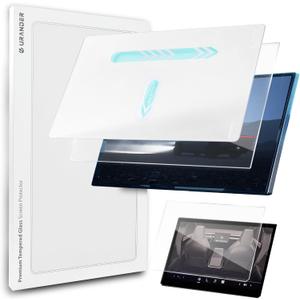 Cybertruck Premium Tempered Glass Screen Protector for 18.5" Front & 9.4" Rear Screen, Matte/Anti Glare/Anti Finger Print, Set of 2 Front & Back, with Self-Alignment Installation Kit