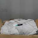 Serta Goose Feather Down Fiber Cotton Comforter Twin Size - 100% Cotton Duvet Insert - Hotel Luxury Hypoallergenic Bedding Comforter All Season Medium Warmth 68 x 90 Inch White