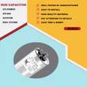 27L556BZ3 27L556 Round Capacitor 70 7.5 uF MFD 370 Volt Dual Run Capacitor for HVAC AC Motor and Fan