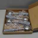 4 Pcs Release Cookie Scoops Ice Cream Scooper with Trigger Release Portion Scoop Stainless Steel for Portion Control, Baking Food, Cookie Dough, Cupcake Batter (4 oz,Gray)