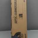 Septic Tank Pump 4" Submersible Effluent Cistern Deep Well Pump with Clog-Resistant Bottom Suction 33FT UL Cord Stainless Steel for Irrigation 26GPM 138FT Head 1/2HP 115V