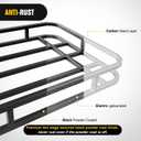 Nilight 32264 RV Bumper Mounted Cargo Rack Carrier with Net Fits 4-inch or 4-1/2-inch Bumpers Heavy Duty Luggage Holder Basket for RV Camping Traveling Capacity 350LBS