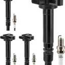 UF323 Ignition Coil & 7090 Double Iridium Spark Plug for TOYOTA 1999-2000 4Runner,2000-2004 Tacoma L4 2.4L 2.7L Replaces# C1305 UF323 909190223 9091902237 C1305 5C1304 E353 521690 IC453