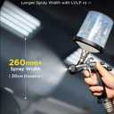 InoKraft Drizzle Pro LVLP Spray Gun, Precise Low-Overspray Performance with Ultra-Light 340g Design. Includes 1.3B/1.3C Nozzles and Accessories, Ideal for Automotive and Industrial Coatings