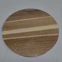 11.5 Inches Candle Holder Tray Home Decor, Round Wood Tray for Coffee Table, Small Wooden Serving Decorative Trays for Home