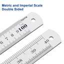 Large Stainless Steel Ruler Rule Measure Straight Edge 1 Metre Meter 40" 100cm
