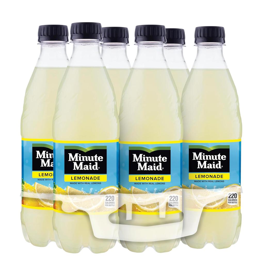 Minute Maid Lemonade Made w/Real Lemons, 16.9 fl oz, 6 Pack (EXP 03/23/26)