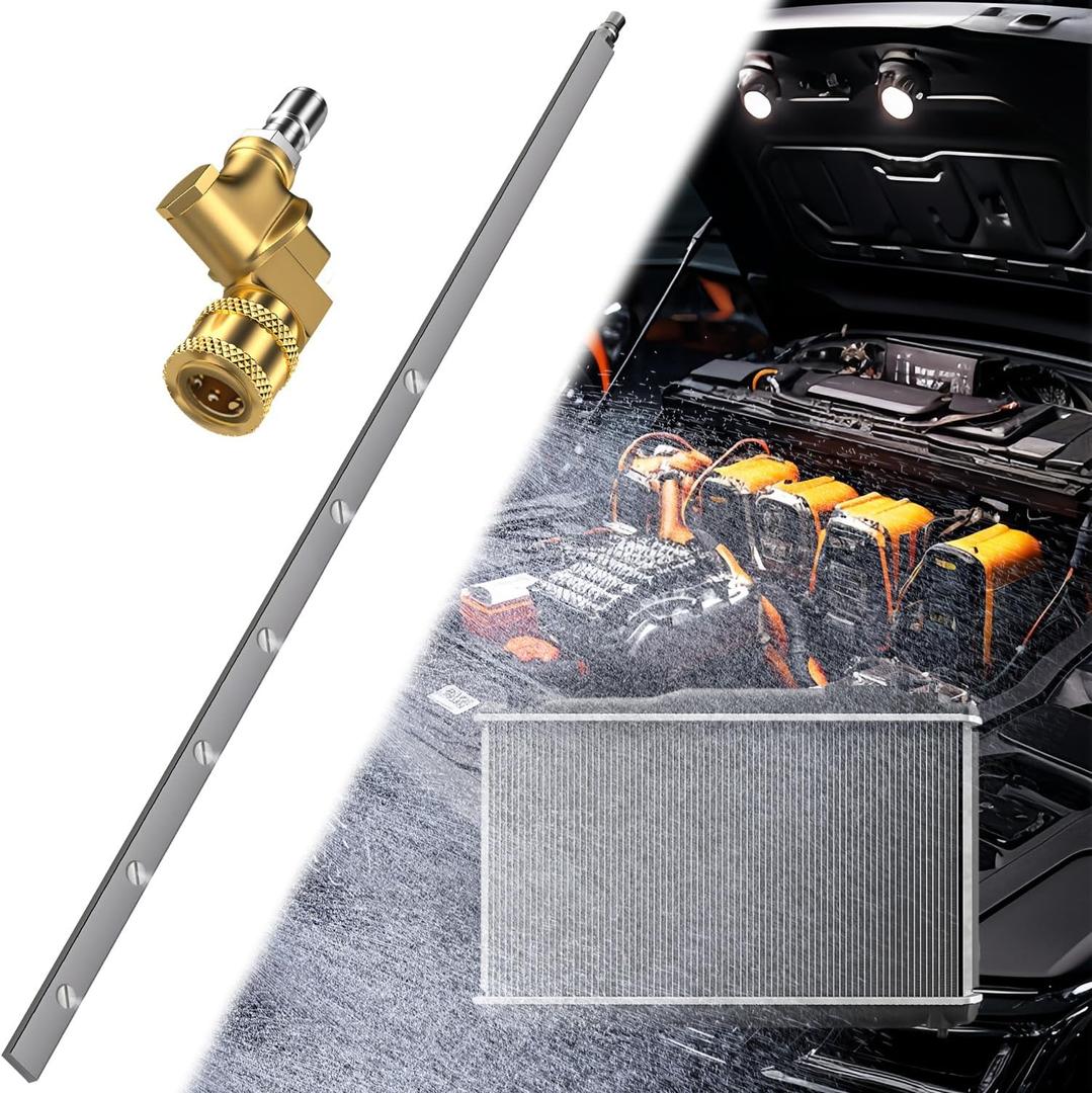 39'' Car Radiator Cleaning Wand 25 Fan Nozzle | Car Truck Power Washer Wand Radiator Flush And Cleaner Tool, Fit for Car Radiator Flushing Max 4500PSI Pressure Washer