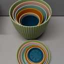 SupKing Plant Pots with Drainage Saucers 7.5/6.7/6/5/4/3.5 Inch Set of 6,Plastic Flower Pots Planters with Multi Mesh Drainage Holes Multicolor Nursery Planting Pot for Indoor Outdoor Garden Plants