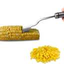 2 x RCOAIMT Corn Peeler, Stainless Steel Corn Cob Stripper Tool with Sharp Curved Blade, Durable & Easy to Clean, Dishwasher Safe Corn Kernel Remover for Fresh Corn
