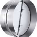 8 Inch Backdraft Damper Back Draft Vent Duct Shutter Blocker, Backflow Ducting Insert One-Way Airflow Preventer with Inline Springs Loaded Folding Blades, HVAC Extractor Range Fan Hood Deflector