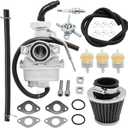 PZ20 Carburetor Replacement For 50cc 70cc 90cc 110cc 125cc Chinese Kids Atv 4 Wheeler Moped Quad Dirt Pit Bike Go Kart, Carb Replacement For Honda XR50R XR70 XR80 XR80R CRF70 Dirt Pit Bike