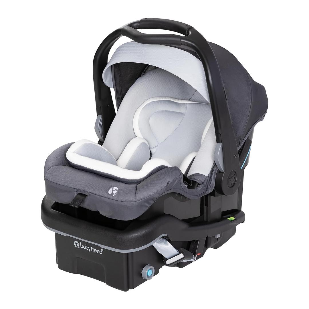 Baby Trend Secure-Lift Infant Car Seat, Dash Grey Compact Lightweight Carrier, Infant Comfort Cushioning, Adjustable Harness Fit, EXP: 09/25/2035