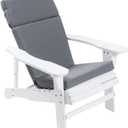 Adirondack Chair High Density Foam Cushions,High Back Outdoor Rocking Chair Cushion (Grey)