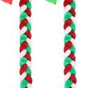 5 x Holiday Color 2 Psc Pigtail with Detachable Suction Cup Motorcycle Ponytail Bicycle Braids Hair Tails for Any Decorations Christmas