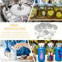PATIKIL 32mm Metal Round Screw Lids, 36 Pcs Aluminum Mason Jar Lids Screw Top Caps for Lab Home Storage Jars Gallon Jugs Glass Snack Containers Liquid Storage, Silver Tone