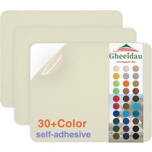 Gheeidau Canvas Repair Patch 9×11 Inch 3Pcs Waterproof Self-Adhesive Fabric Repair Patch for Tents,Boat Cover,Pop Up Canopy,Patio,Bags,Car Seats,Sofas,Furniture Cover(Beige1.0)