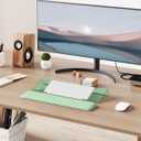 Computer Keyboard Wrist Rest Stand for Desktop, Keyboard Riser Holder with Wrist Pad for Office Desk, Home, School (Green)