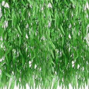 HOGADO 100pcs 600 ft Artificial Ivy Garland Fake Hanging Vines for Room Decor Artificial Greenery Ivy Vine Plants for Jungle Party Bedroom Home Garden Outdoor Wedding Wall Decor
