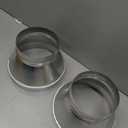 2 Pcs 9" to 6" Duct Reducer Galvanized Steel Increaser Air Duct Adapter for Ventilation System, Connect Pipe, Drainage Pipes, Exhaust Pipes with Pipeline Fan or Dryer Vent