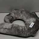 BurgeonNest Small Dog Calming Pillow for Dogs and Cats, Fluffy Soft Colorful Sleep Bolster Cozy Pet Bed Pillow, Great Present for Senior Pup Puppy Kitten, Washable, L (Grey)