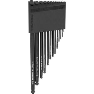 TEKTON Short Arm Ball End Hex L-Key Set with Holder, 13-Piece (0.050-3/8 in.) | KLX91112