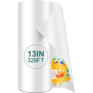 DTF Transfer film roll 13" x 328ft,Transfer Paper Double Sided Glossy Clear PreTreat PET Heat Transfer Paper, Cold and Hot Peel for Epson Inkjet Printer Direct Print on T shirts Textile