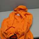 COOFANDY Orange Rain Coats for Men Lightweight Packable Rain Jcket with Hood Trench Raincoats Windbreaker Medium