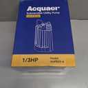 Acquaer 1/3 HP Automatic Submersible Water Pump, 115V Sump Pump with 3/4 Garden Hose Check Valve Adapter,2160 GPH High Flow Water Removal for Swimming Pool Cover Hot Tubs Flooded House Basement